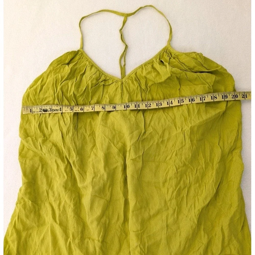 Tobi Babydoll Slip Dress Women's Small Low Back Retro Glam Lined Mini Green NEW